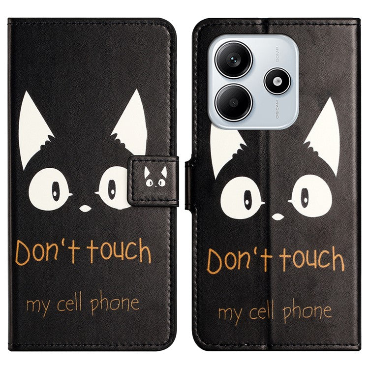 For Xiaomi Redmi Note 14 5G Case Pattern Print PU Leather Wallet Phone Cover - Cat Ears