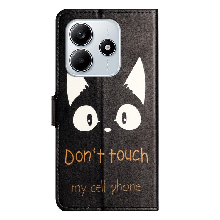 For Xiaomi Redmi Note 14 5G Case Pattern Print PU Leather Wallet Phone Cover - Cat Ears