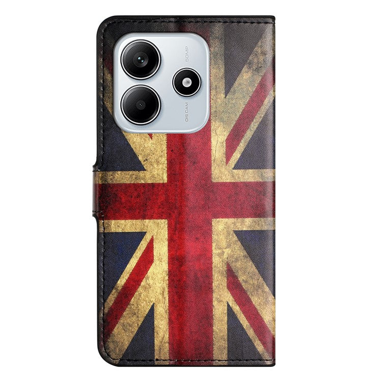 For Xiaomi Redmi Note 14 5G Case Pattern Print PU Leather Wallet Phone Cover - Union Jack