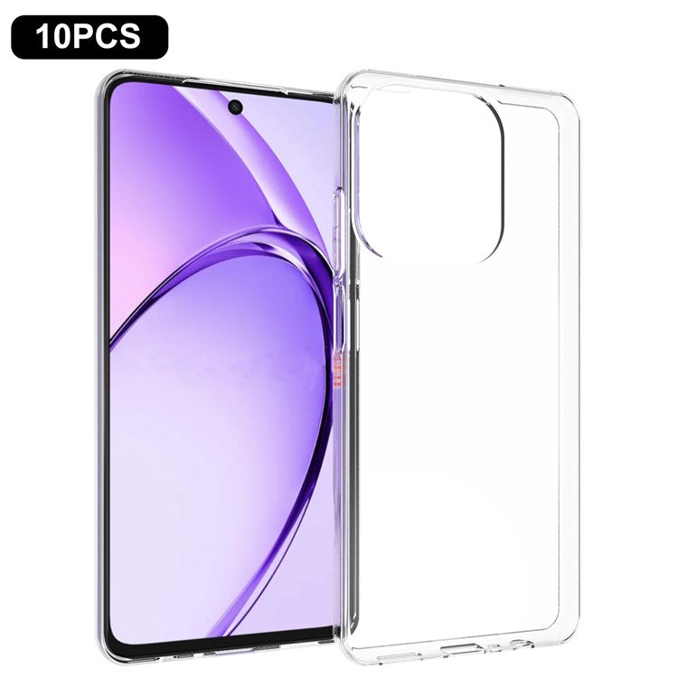 10Pcs / Pack For Oppo A3x 5G / 4G / A3 4G / 5G / A60 5G / A40 4G / A40M 4G Clear Case Watermark-Free TPU Protective Cover