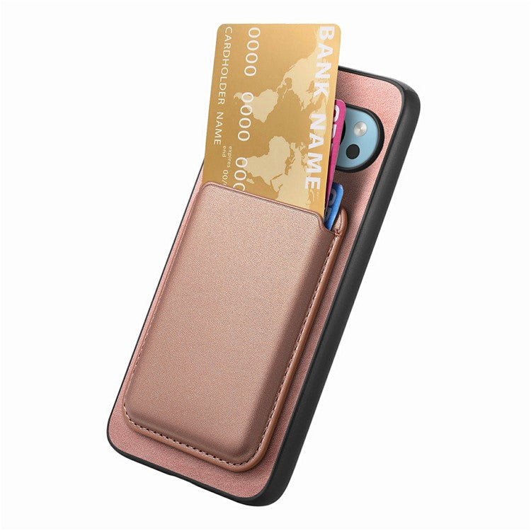 For Google Pixel 9 / Pixel 9 Pro Case Detachable Magnetic Card Bag Leather+TPU Phone Cover - Pink