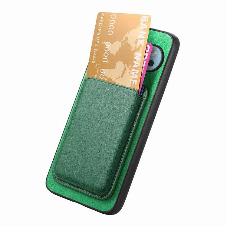 For Google Pixel 9 / Pixel 9 Pro Case Detachable Magnetic Card Bag Leather+TPU Phone Cover - Green