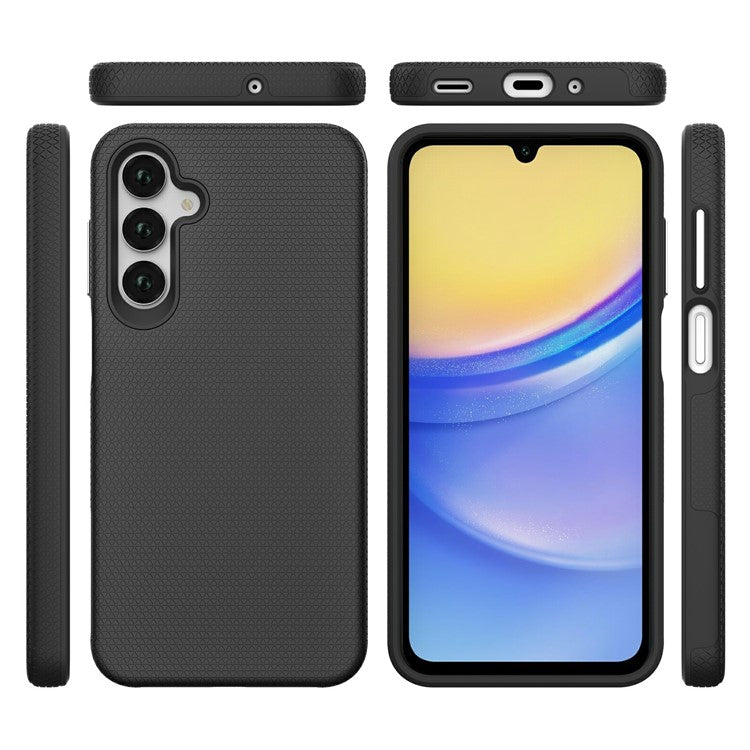 For Samsung Galaxy A26 5G / A16 5G / A16 4G Case TPU+PC Four Corner Anti-Drop Phone Cover - Black