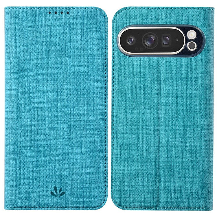 VILI DMX Series For Google Pixel 9 Pro XL Case Card Slot PU Leather Stand Phone Cover - Blue