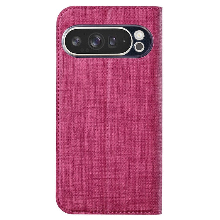 VILI DMX Series For Google Pixel 9 Pro XL Case Card Slot PU Leather Stand Phone Cover - Rose