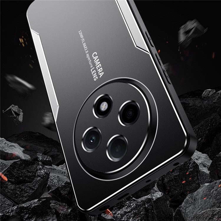 For Xiaomi Poco C75 4G / Redmi 14R 5G / 14C 4G Phone Case Aluminium Alloy TPU PC Back Cover - Silver