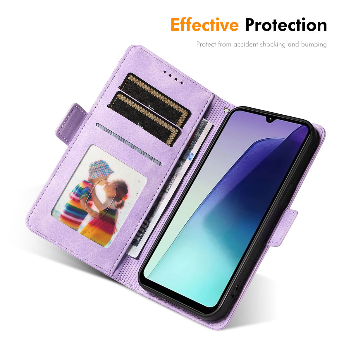 For Xiaomi Poco C75 4G / Redmi 14R 5G / 14C 4G Wallet Case ENKAY Imprint PU Leather Phone Stand Cover with Tempered Glass - Black