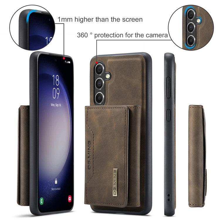 DG.MING M2 Series for Samsung Galaxy A16 5G / A16 4G Case PU+PC+TPU Phone Cover Detachable Wallet - Coffee