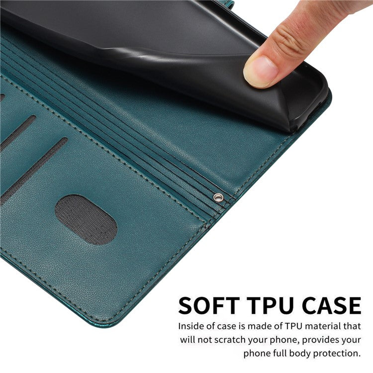 For Google Pixel 9 Pro / Pixel 9 Case with Strap Cats Imprint Leather Wallet Phone Cover - Blackish Green