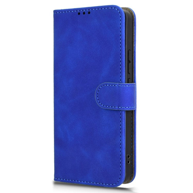 For Xiaomi Redmi Note 14 5G / 14 4G Leather Case Skin-Feel Anti-Drop Wallet Flip Phone Cover - Blue