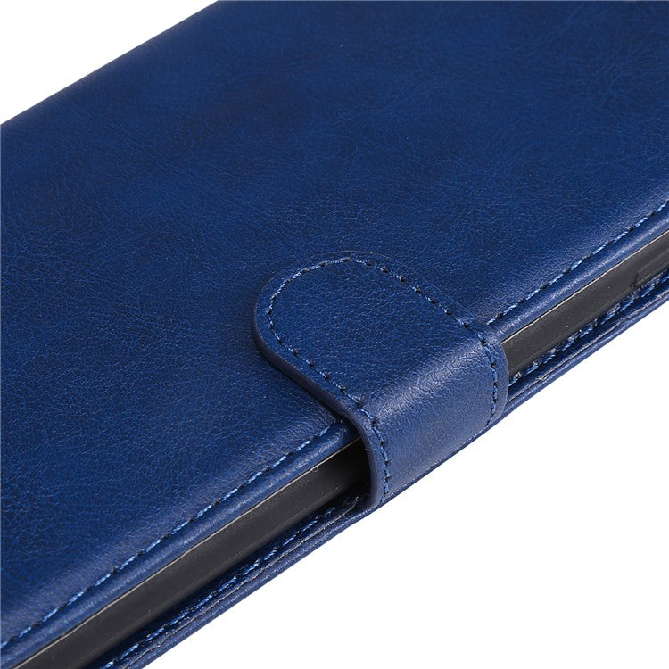 KT Leather Series-2 for Xiaomi Redmi Note 14 5G Case Solid Color Leather Phone Cover Wallet Stand - Blue