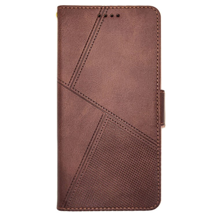 IDEWEI For Xiaomi Redmi Note 14 5G / 14 4G Case Leather Wallet Phone Cover Stand Calf Texture - Coffee