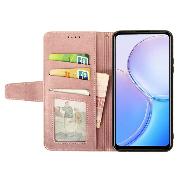 IDEWEI For Xiaomi Redmi Note 14 5G / 14 4G Case Leather Wallet Phone Cover Stand Calf Texture - Pink