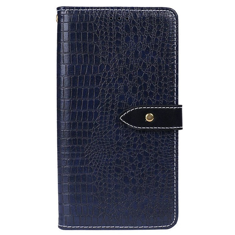 IDEWEI For Xiaomi Redmi Note 14 5G / 14 4G Case Crocodile Texture PU Leather Flip Phone Cover - Blue