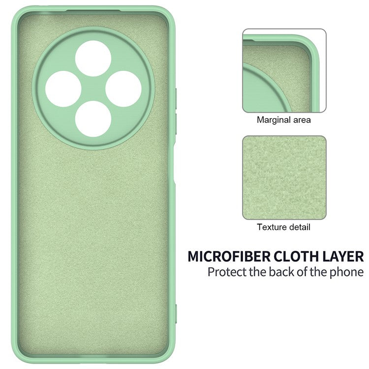 Liquid Silicone Case For Xiaomi Poco C75 4G / Redmi 14R 5G / 14C 4G Anti-Scratch Phone Cover with Hand Strap - Green