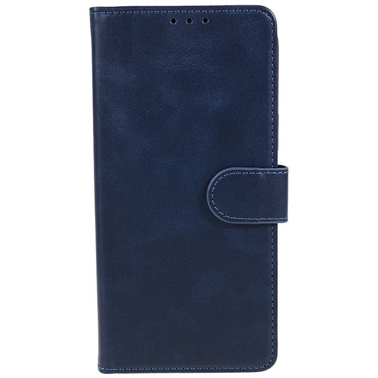 For Xiaomi Redmi Note 14 5G Case PU Leather Wallet Protective Phone Cover Calf Texture - Blue