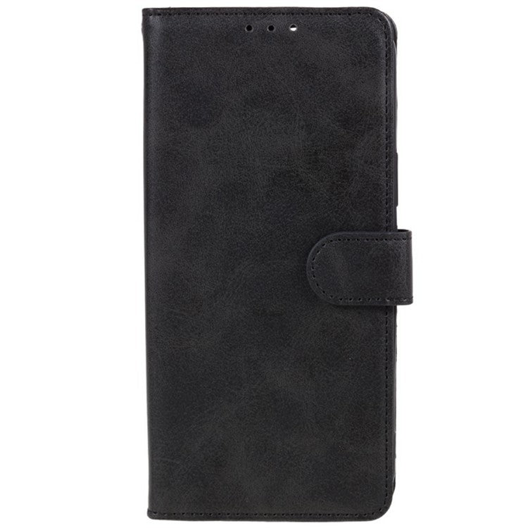 For Xiaomi Redmi Note 14 5G Case PU Leather Wallet Protective Phone Cover Calf Texture - Black