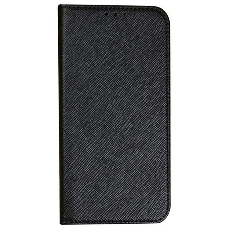 For Xiaomi Redmi Note 14 5G Case Cross Texture Leather Phone Cover Hidden Magnetic - Black