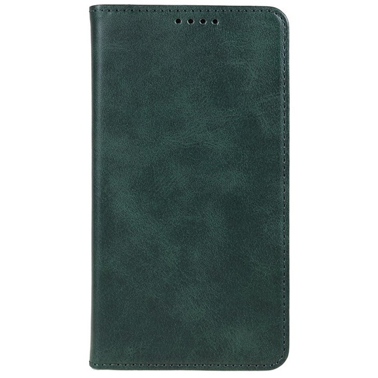 For Xiaomi Redmi Note 14 5G Case Strong Magnetic PU Leather Phone Cover Calf Texture - Green