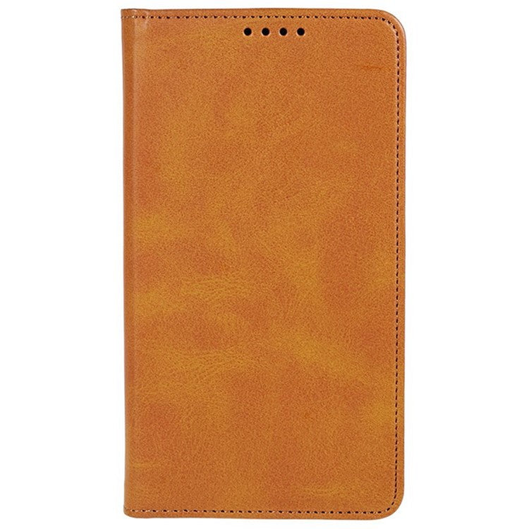 For Xiaomi Redmi Note 14 5G Case Strong Magnetic PU Leather Phone Cover Calf Texture - Khaki