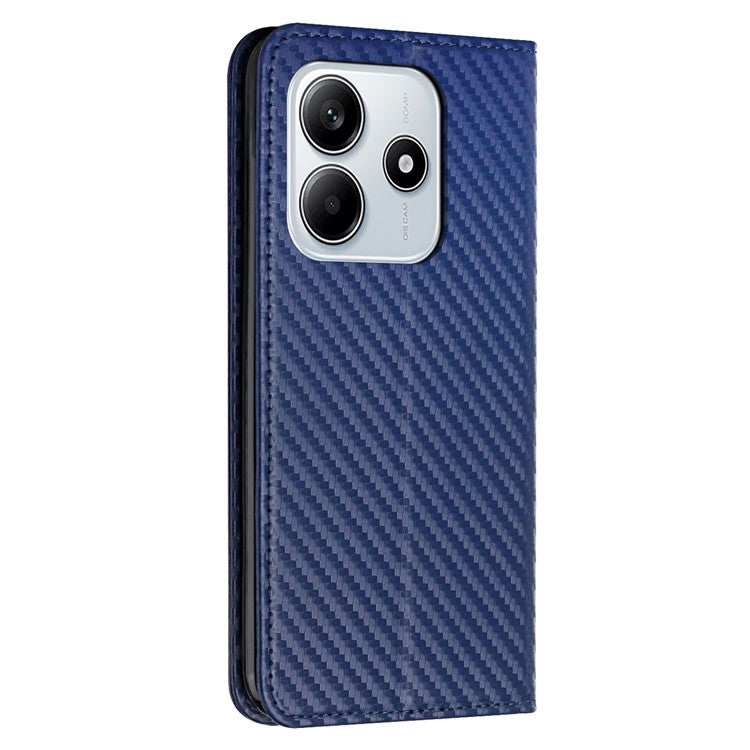 For Xiaomi Redmi Note 14 5G Case Leather Flip Phone Cover Stand Strong Magnetic Closure - Blue