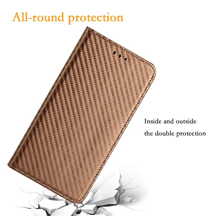 For Xiaomi Redmi Note 14 5G Case Leather Flip Phone Cover Stand Strong Magnetic Closure - Brown