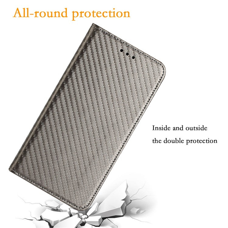 For Xiaomi Redmi Note 14 5G Case Leather Flip Phone Cover Stand Strong Magnetic Closure - Grey