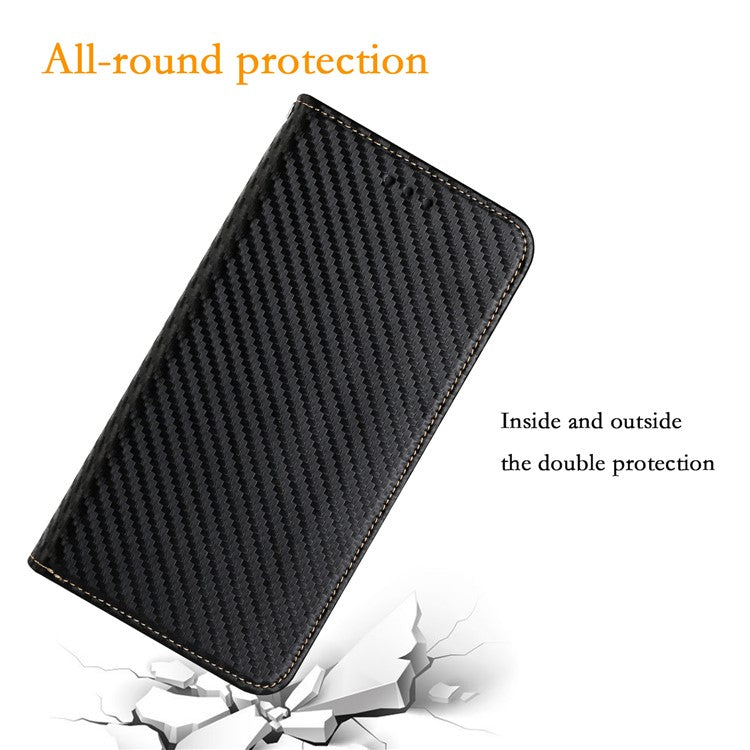 For Xiaomi Redmi Note 14 5G Case Leather Flip Phone Cover Stand Strong Magnetic Closure - Black