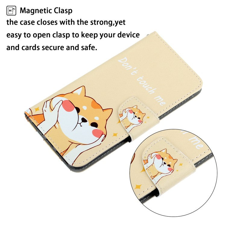 For Xiaomi Redmi Note 14 5G Case Pattern Printing Protective Leather Folio Phone Cover - Shiba Inu