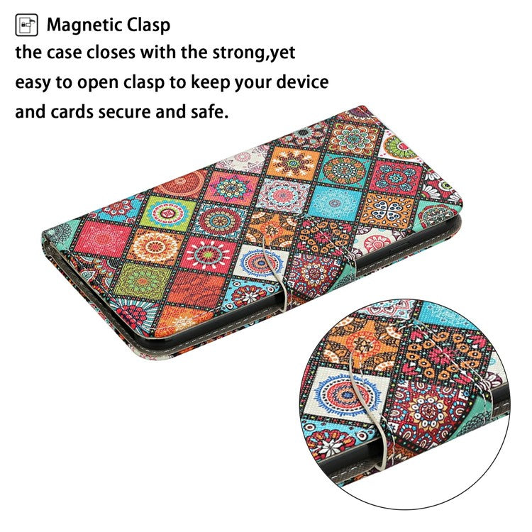 For Xiaomi Redmi Note 14 5G Case Pattern Printing Protective Leather Folio Phone Cover - Ethnic Style