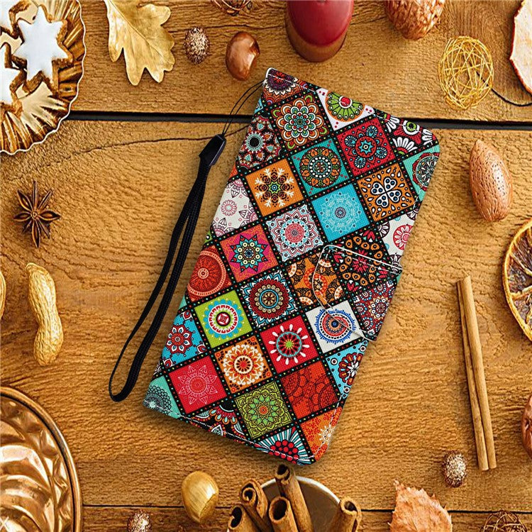 For Xiaomi Redmi Note 14 5G Case Pattern Printing Protective Leather Folio Phone Cover - Ethnic Style