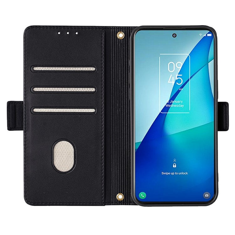 For Google Pixel 9 Pro XL Leather Wallet Case RFID Blocking Stand Cover with Hand Strap - Black