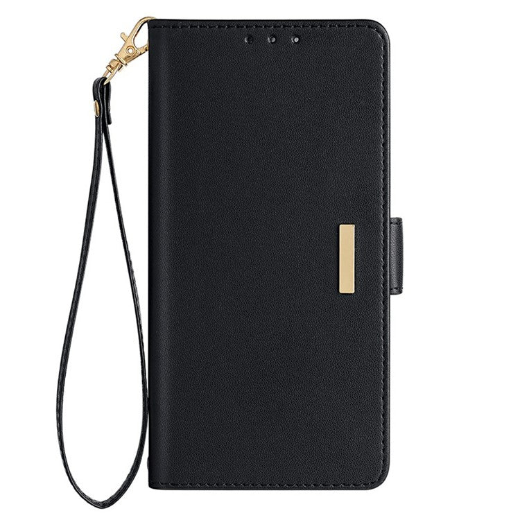 For Google Pixel 9 Pro XL Leather Wallet Case RFID Blocking Stand Cover with Hand Strap - Black