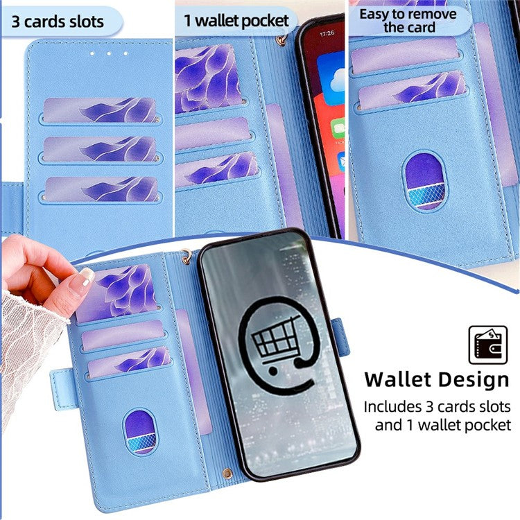 For Google Pixel 9 Pro XL Leather Wallet Case RFID Blocking Stand Cover with Hand Strap - Blue