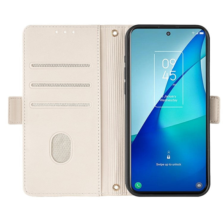 For Google Pixel 9 Pro XL Leather Wallet Case RFID Blocking Stand Cover with Hand Strap - White