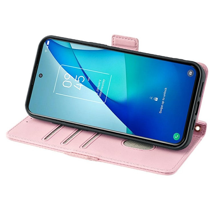 For Google Pixel 9 Pro XL Leather Wallet Case RFID Blocking Stand Cover with Hand Strap - Pink