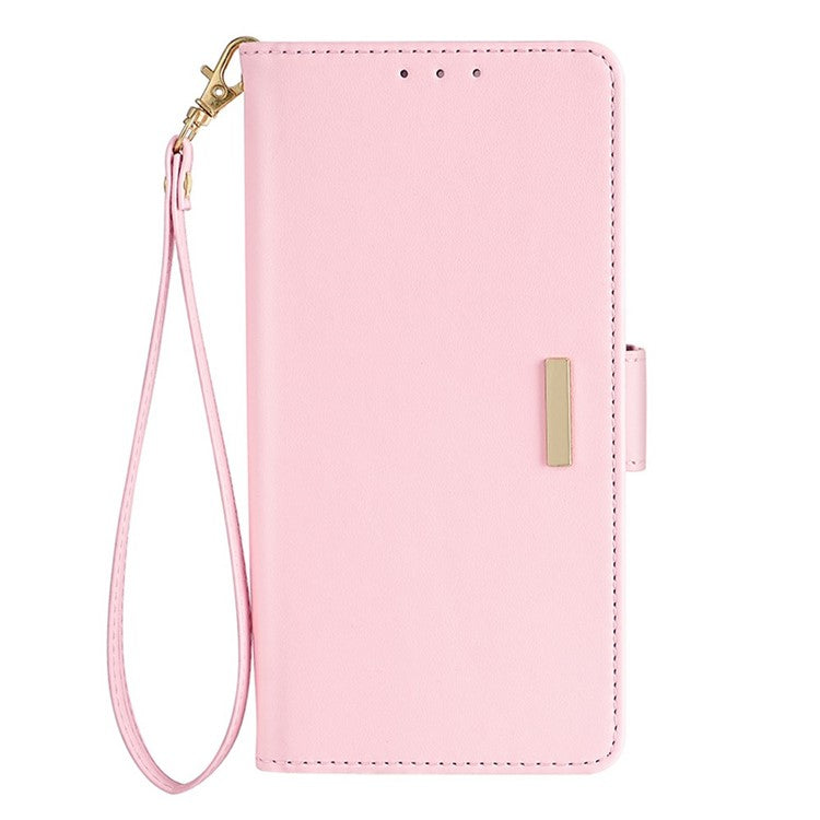 For Google Pixel 9 Pro XL Leather Wallet Case RFID Blocking Stand Cover with Hand Strap - Pink