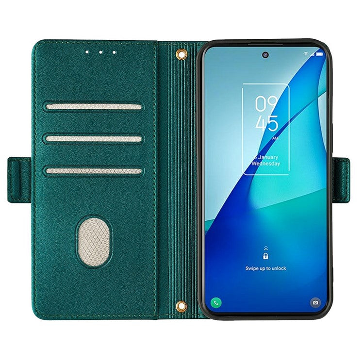 For Google Pixel 9 Pro XL Leather Wallet Case RFID Blocking Stand Cover with Hand Strap - Green