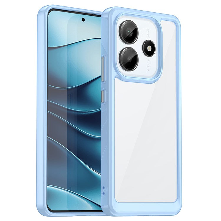 For Xiaomi Redmi Note 14 5G Case TPU +Acrylic Protective Clear Phone Cover - Blue