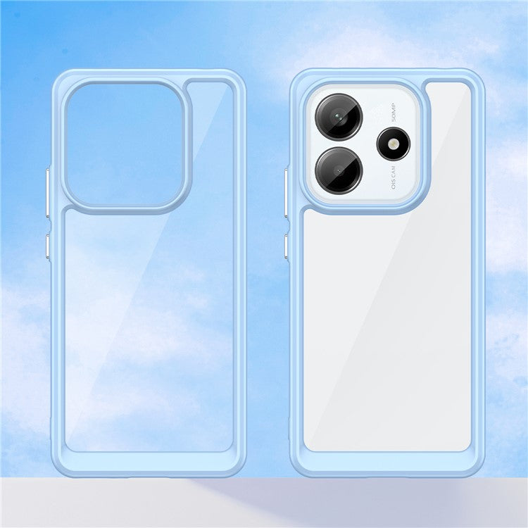 For Xiaomi Redmi Note 14 5G Case TPU +Acrylic Protective Clear Phone Cover - Blue