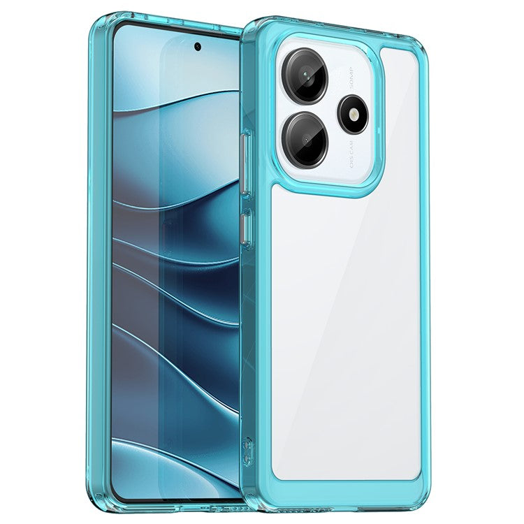 For Xiaomi Redmi Note 14 5G Case TPU +Acrylic Protective Clear Phone Cover - Transparent Blue