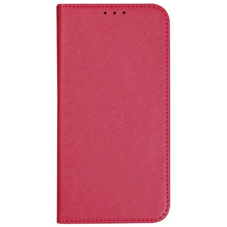 For Xiaomi Poco C75 4G / Redmi 14R 5G / 14C 4G Case Cross Texture Leather Phone Cover Hidden Magnetic - Pink