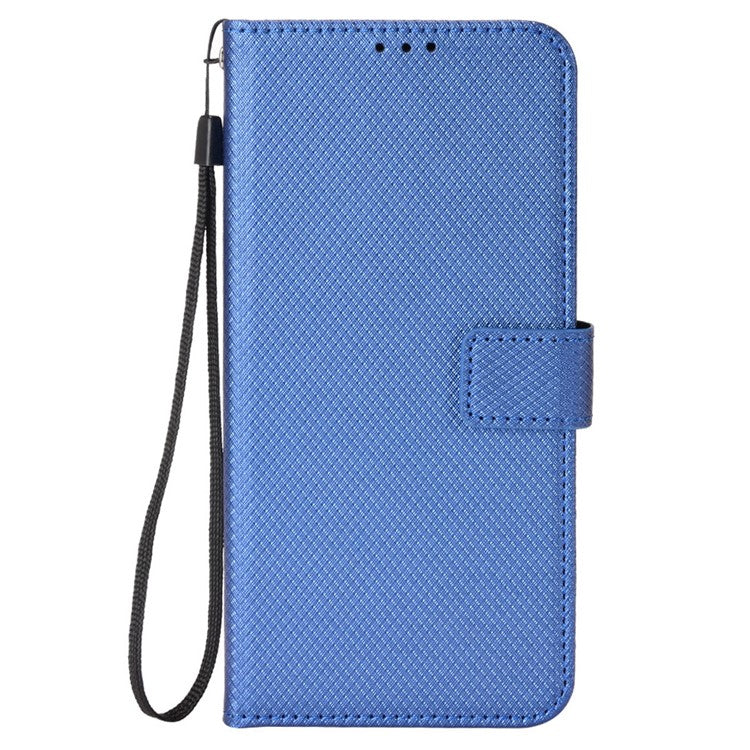 For vivo T3 Pro 5G / iQOO Z9s Pro 5G Case PU Leather Diamond Texture Wallet Phone Cover - Blue