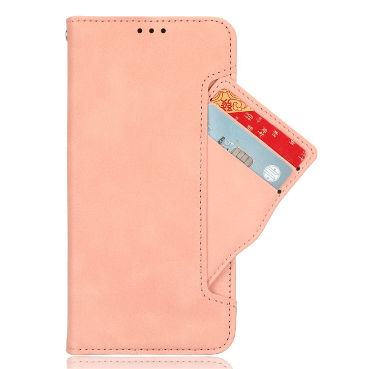 For vivo T3 Pro 5G / iQOO Z9s Pro 5G Leather Case Phone Wallet Cover with Multiple Card Slots - Pink