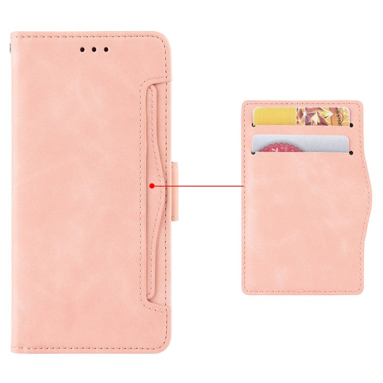 For vivo T3 Pro 5G / iQOO Z9s Pro 5G Leather Case Phone Wallet Cover with Multiple Card Slots - Pink