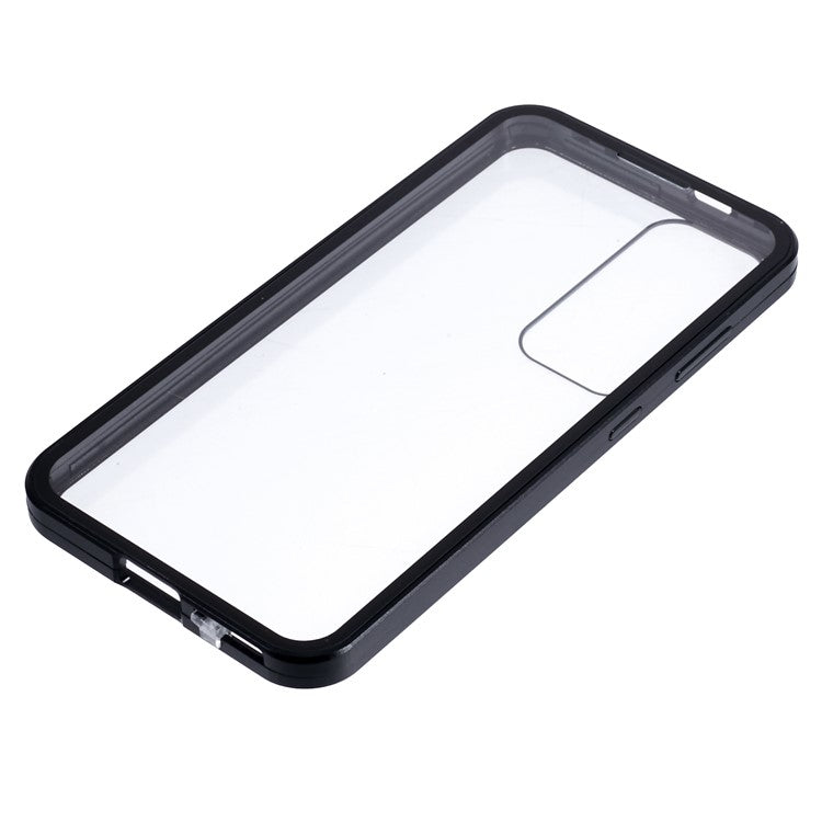 For Samsung Galaxy S25 Case Magnetic Full Protection Clear Phone Cover - Black