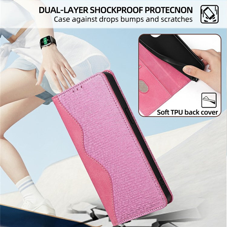 For Google Pixel 9 Pro XL Leather Case Wallet Stand Phone Cover with RFID Blocking - Pink