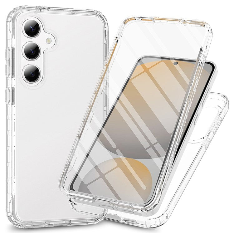 For Samsung Galaxy A16 5G / 4G Case PC+TPU Phone Cover with Clear PET Screen Film - Transparent