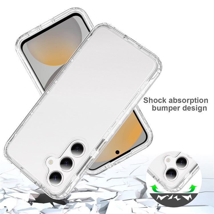 For Samsung Galaxy A16 5G / 4G Case PC+TPU Phone Cover with Clear PET Screen Film - Transparent