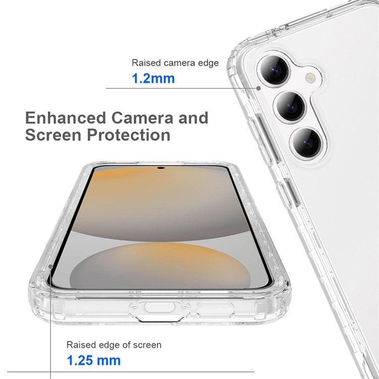 For Samsung Galaxy A16 5G / 4G Case PC+TPU Phone Cover with Clear PET Screen Film - Transparent